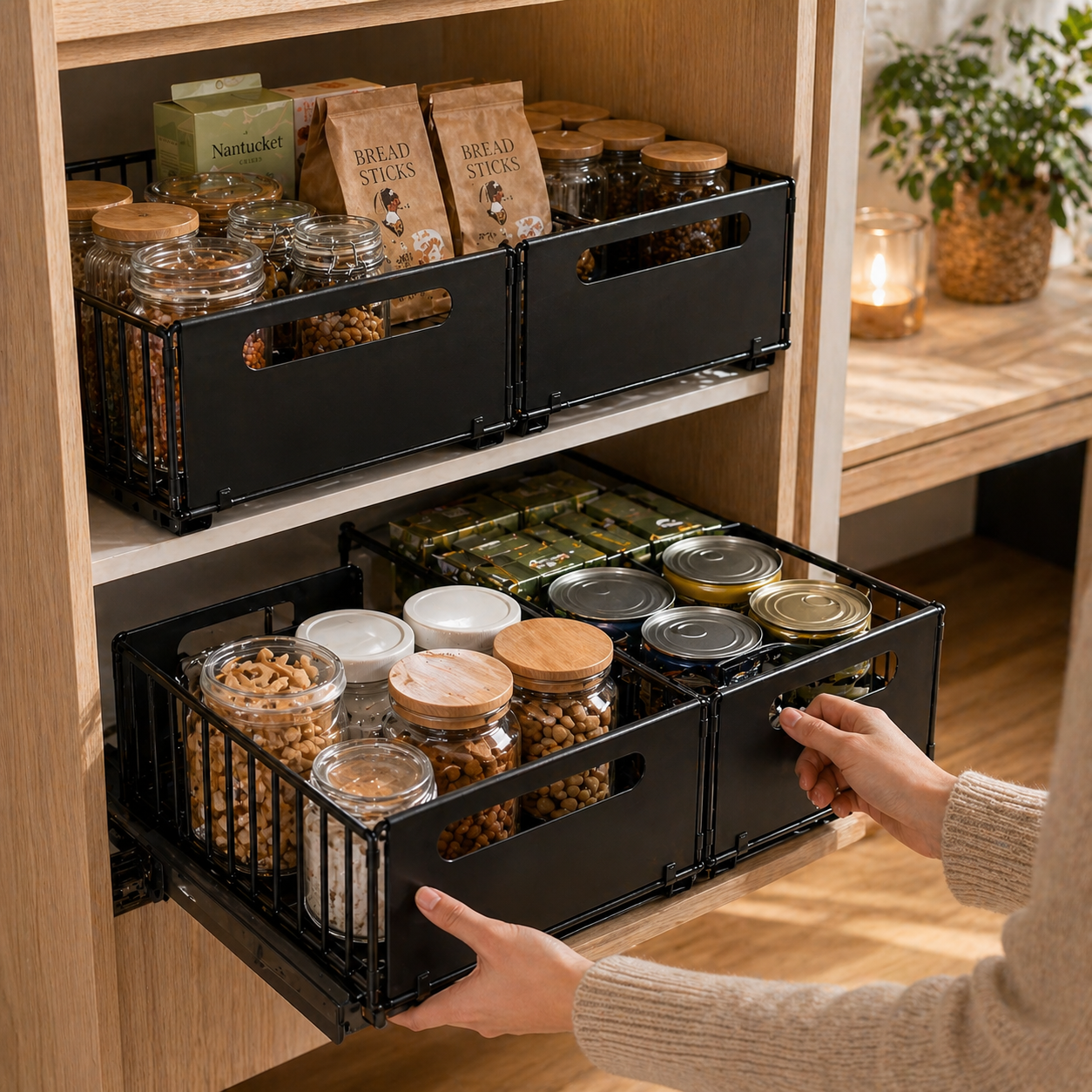 Cajones organizadores para cocina.